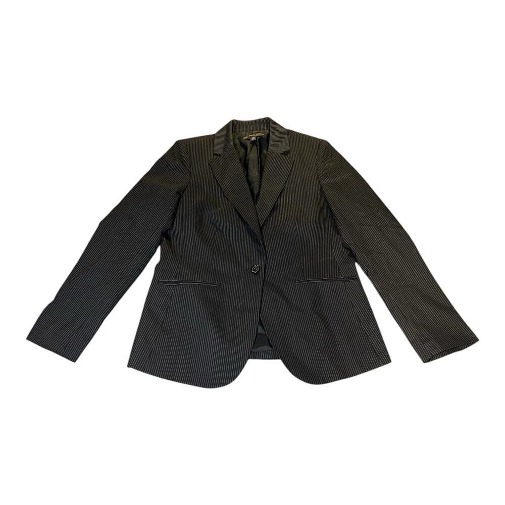 Brooks Brothers Milano Fit Blazer Navy Pinstripe Wool Blend One-Button Size 10P